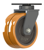 【inagv】重载双轮聚氨酯万向脚轮/300-800kg/AGV专用