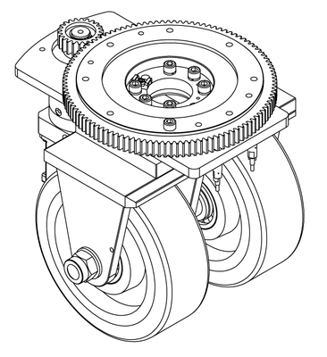 PH250S-A1-001-10 凤凰动力AGV电转向轮/卧式