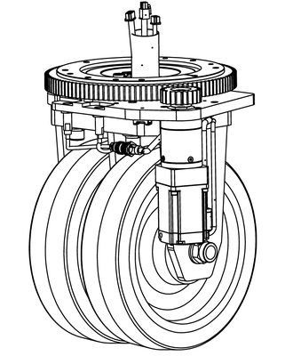 PH300S-A1-001-11 凤凰动力AGV电转向轮/卧式