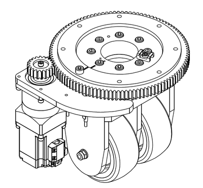 PH125S-A2-001-00 凤凰动力AGV电转向轮/卧式