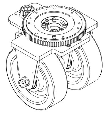 PH300S-A1-001-14 凤凰动力AGV电转向轮/卧式